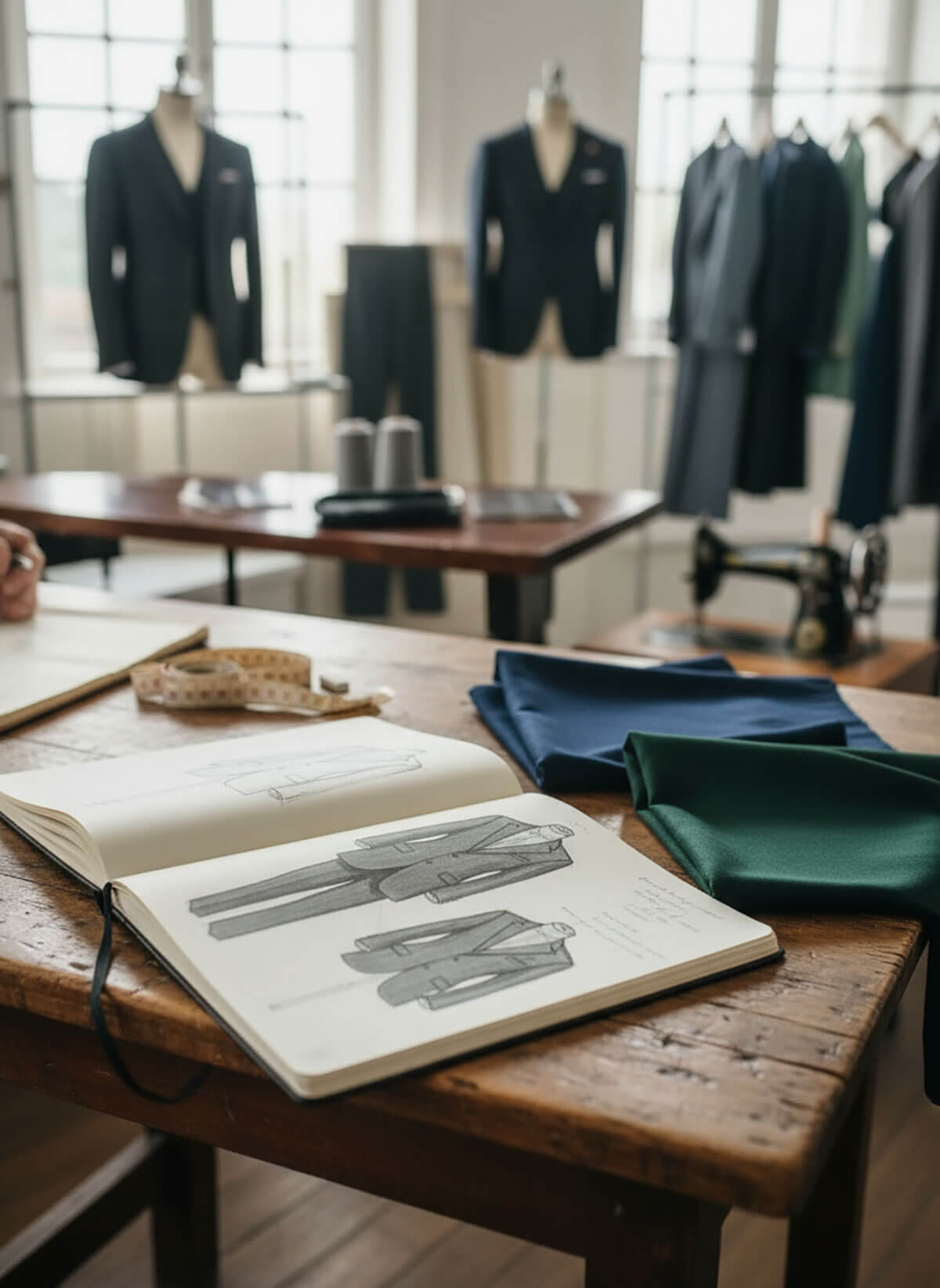 Prise de mesures pour costume personnalisé